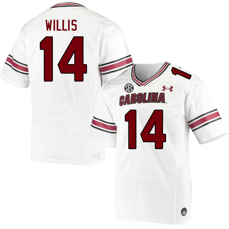Men #14 Jaron Willis South Carolina Gamecocks 2023 College Football Jerseys Stitched-White